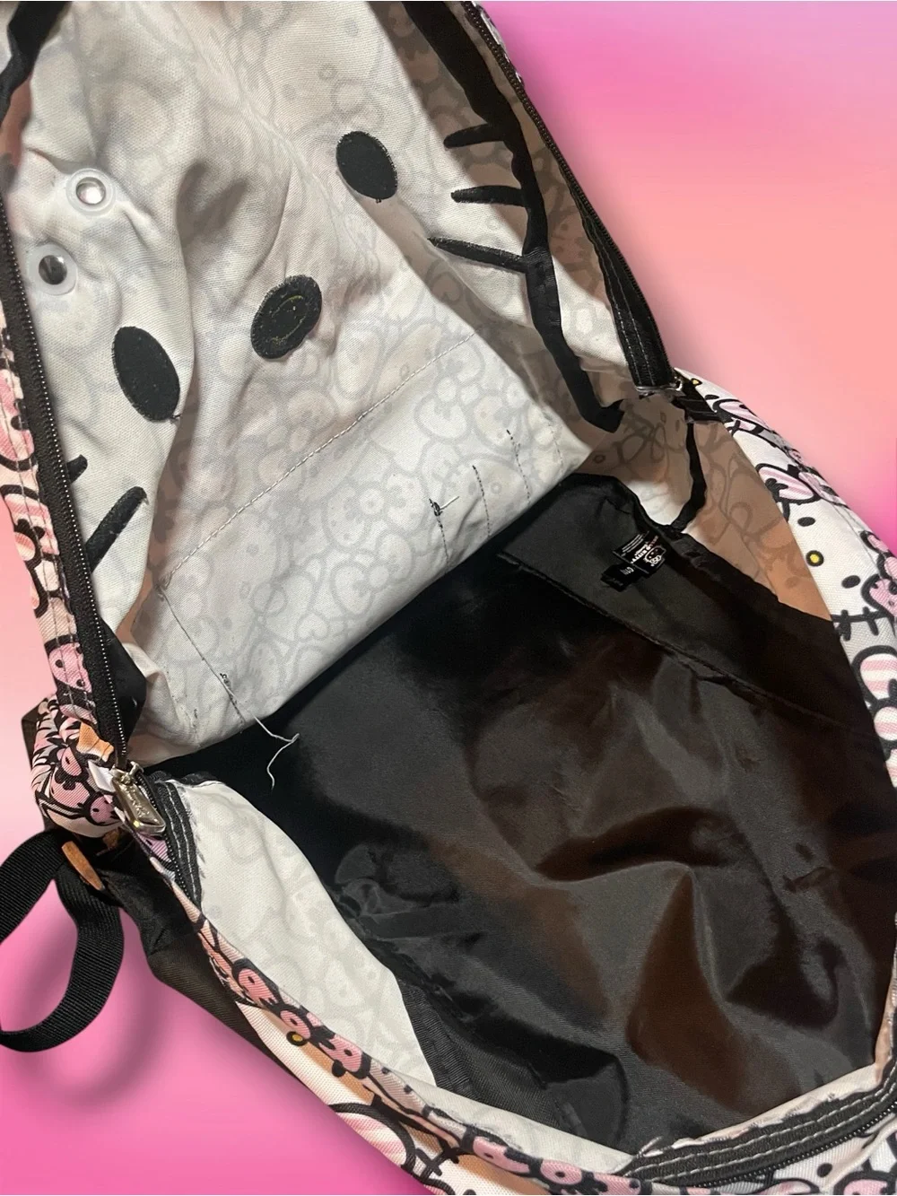 RARE Loungefly x Sanrio Hello Kitty All Over Print Backpack w/ 3D Pink Bow